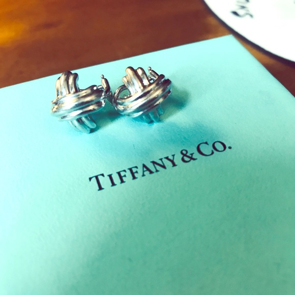Tiffany Platinum Earrings - Picture 1 of 1